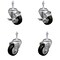 Service Caster 3 Inch SS Black Polyurethane Swivel 3/8 Inch Threaded Stem Caster Brakes, 2PK SSTS20S314-PPUB-BLK-TLB-381615-2-S-2 - alternate 2